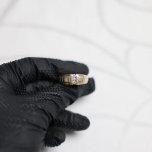 14k gold mens diamond ring size 11.5