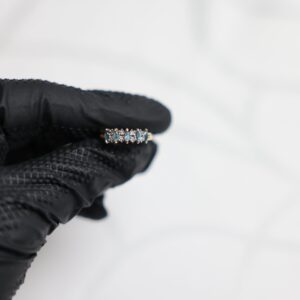 14k gold aquamarine diamond ring size 7