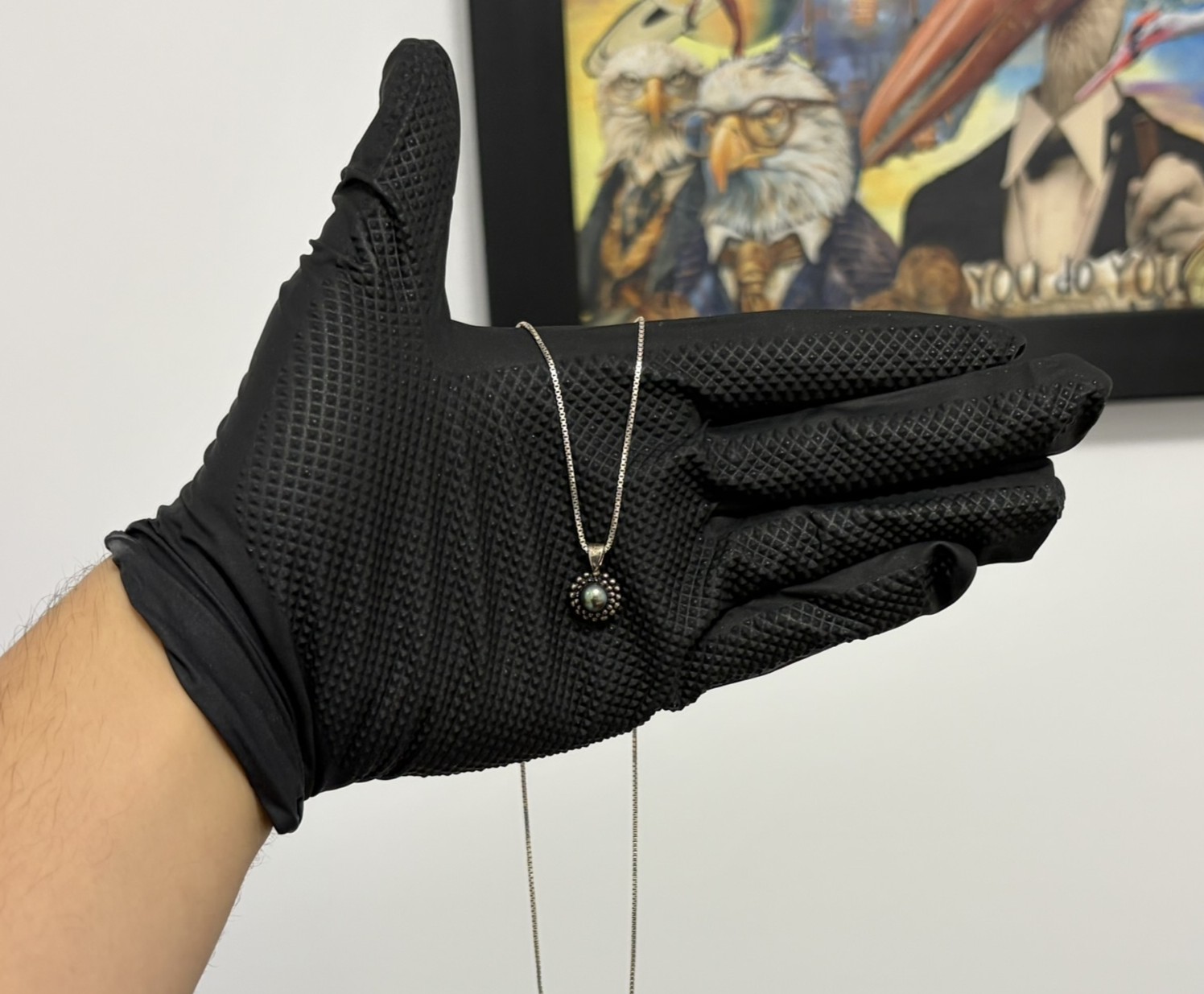 Sterling Silver Vintage Flower Necklace