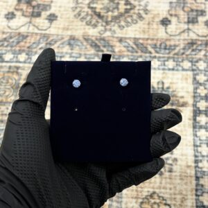 Swarovski Solitaire Blue Stud Earrings